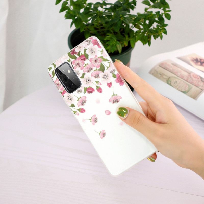 Maskica Samsung Galaxy A72 4G / A72 5G Fluorescentno Cvijeće