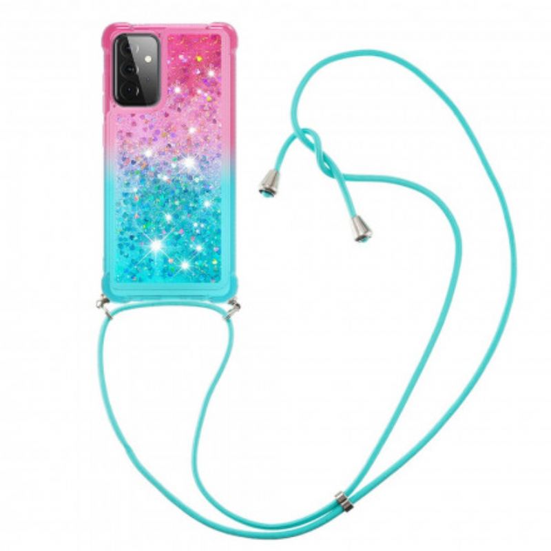 Maskica Samsung Galaxy A72 4G / A72 5G Silikonske Šljokice I Uzica