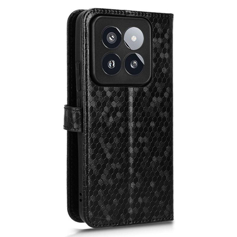Flip Futrola Xiaomi 14 Pro Maskice Za Mobitele Sjajni Točkasti Remen