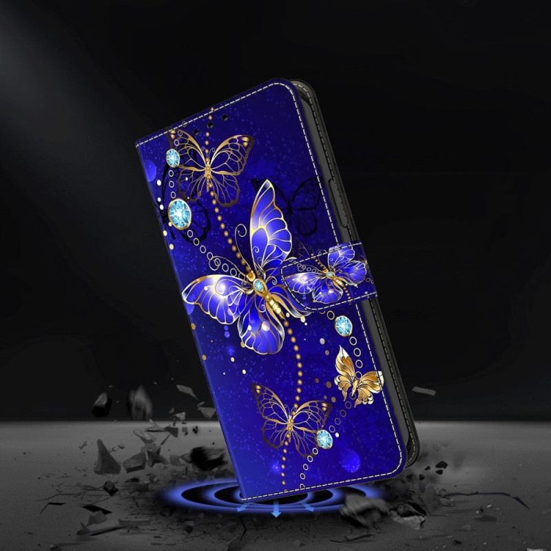Kožna Futrola Xiaomi 14 Pro Dijamantni Leptiri