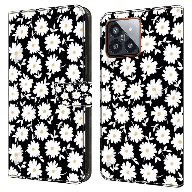 Kožna Futrola Za Xiaomi 14 Pro Cvjetni