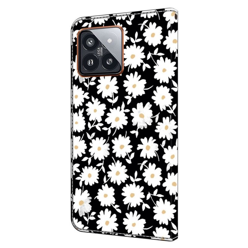 Kožna Futrola Za Xiaomi 14 Pro Cvjetni