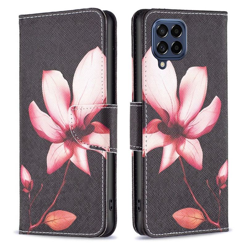 Futrola Samsung Galaxy M53 5G Cvijet Na Crnoj Pozadini
