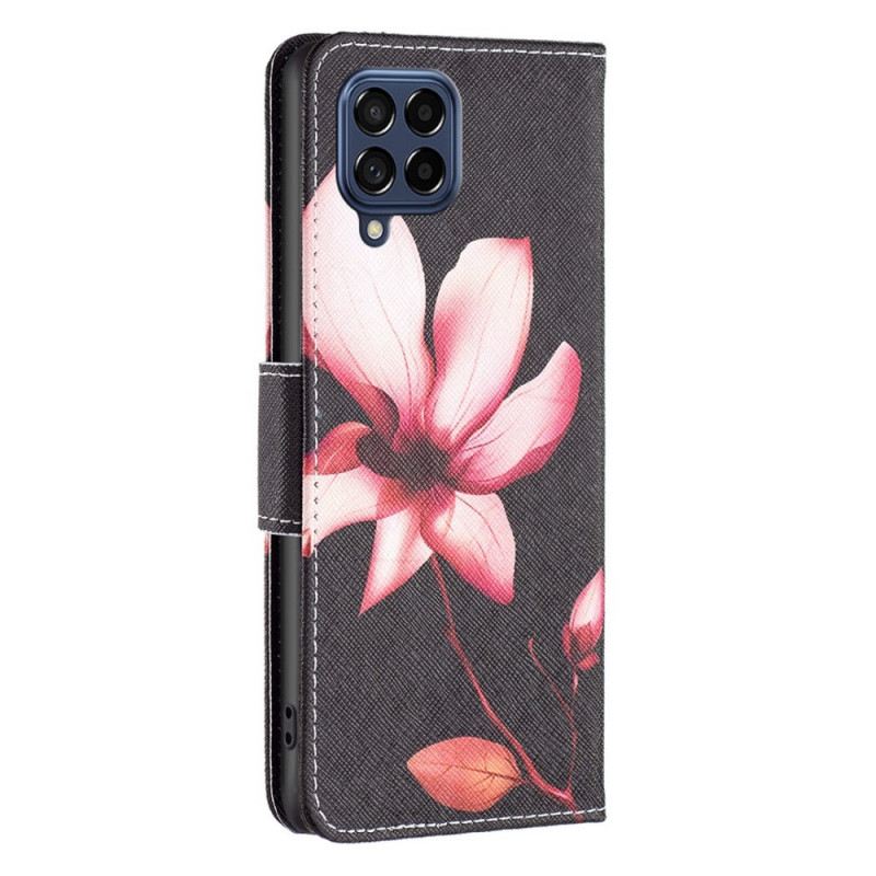 Futrola Samsung Galaxy M53 5G Cvijet Na Crnoj Pozadini