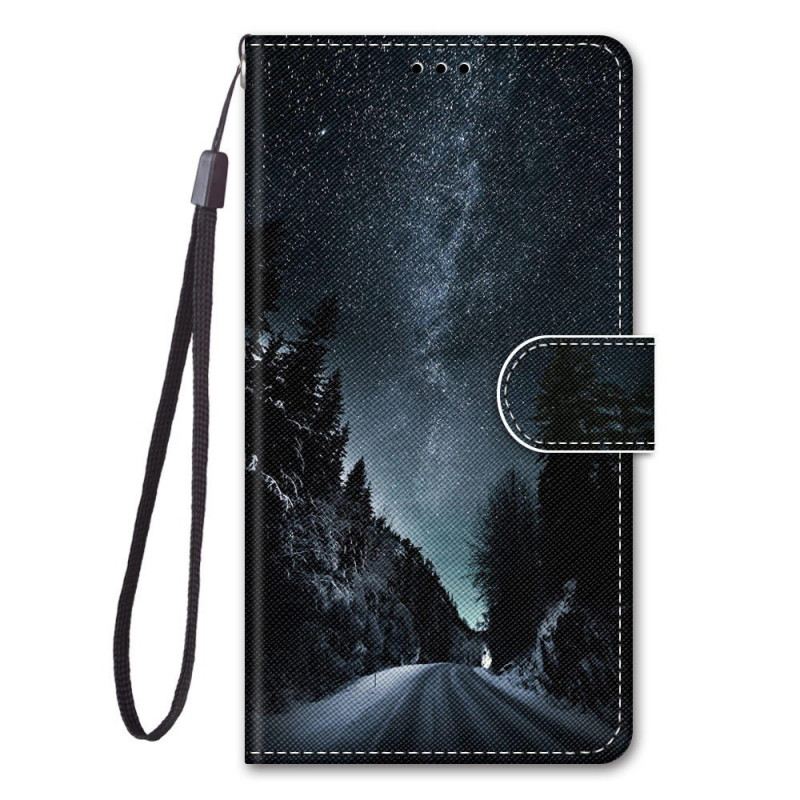 Kožna Futrola Samsung Galaxy M53 5G Lanyard Landscape