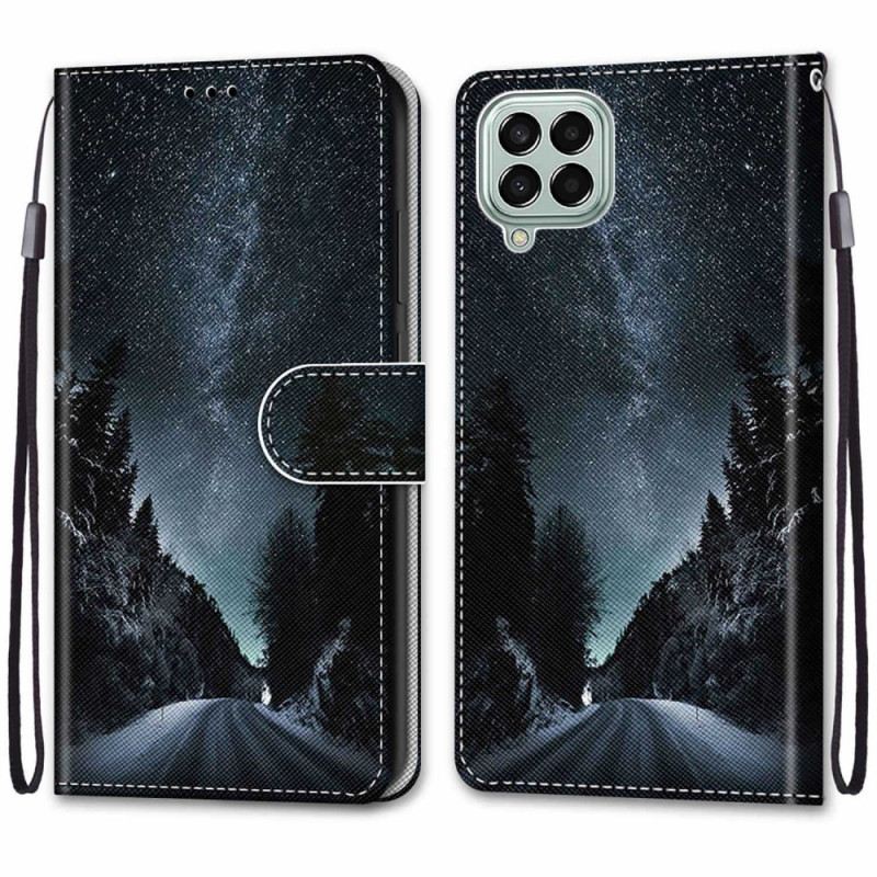 Kožna Futrola Samsung Galaxy M53 5G Lanyard Landscape