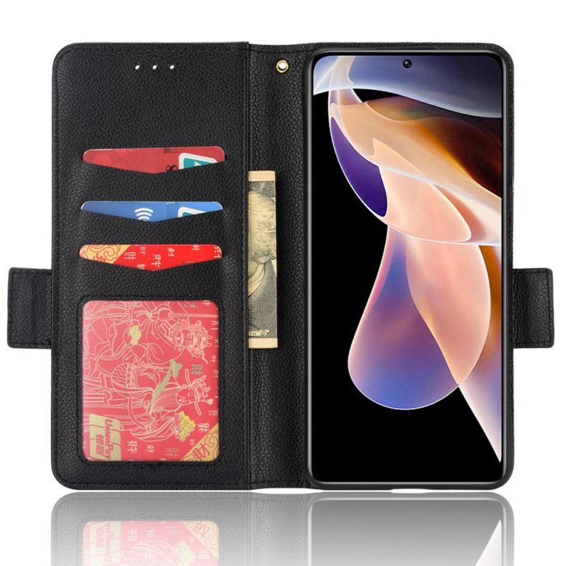 Futrola Xiaomi Redmi Note 11 Pro Plus 5G Dvostruka Kopča Od Litchi Kože