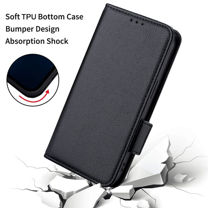 Futrola Xiaomi Redmi Note 11 Pro Plus 5G Dvostruka Kopča Od Litchi Kože
