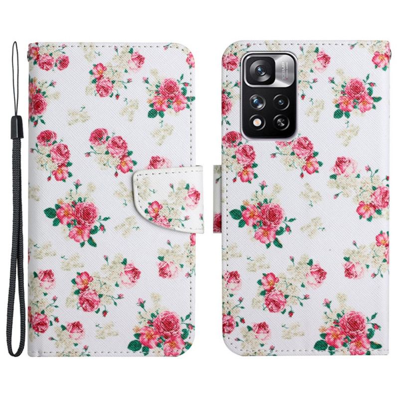 Kožna Futrola Xiaomi Redmi Note 11 Pro Plus 5G Liberty Royal Cvijeće