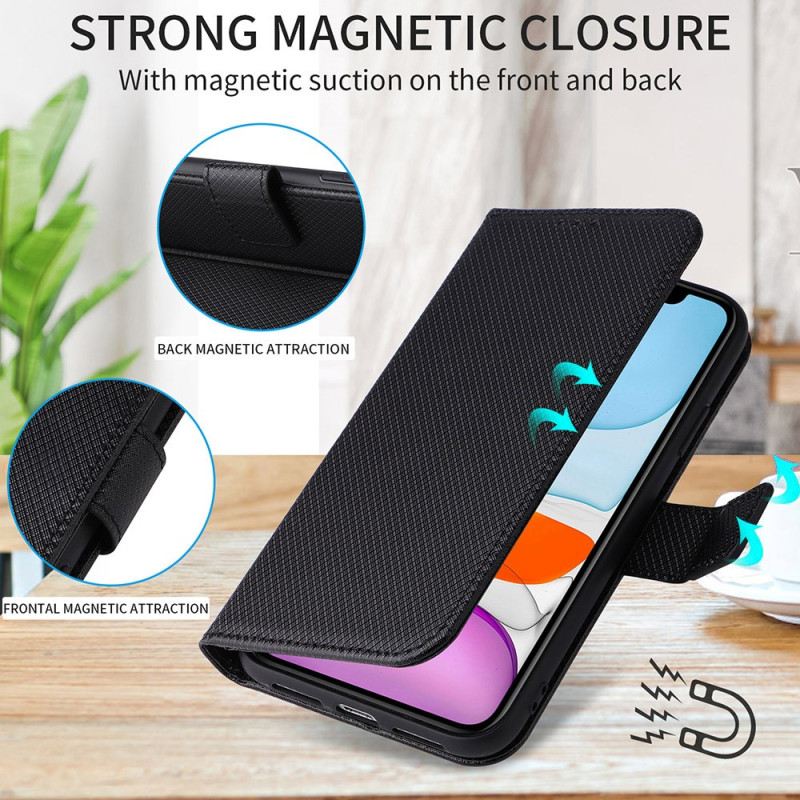 Futrola Honor Magic 5 Pro Elegantna Umjetna Koža S Remenom