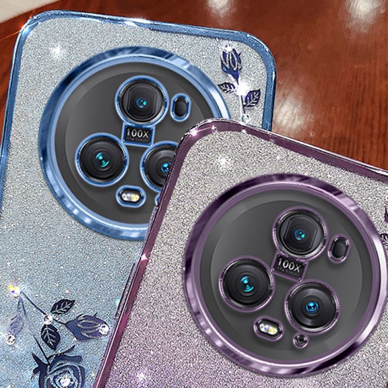 Maskica Honor Magic 5 Pro Ružičaste Šljokice
