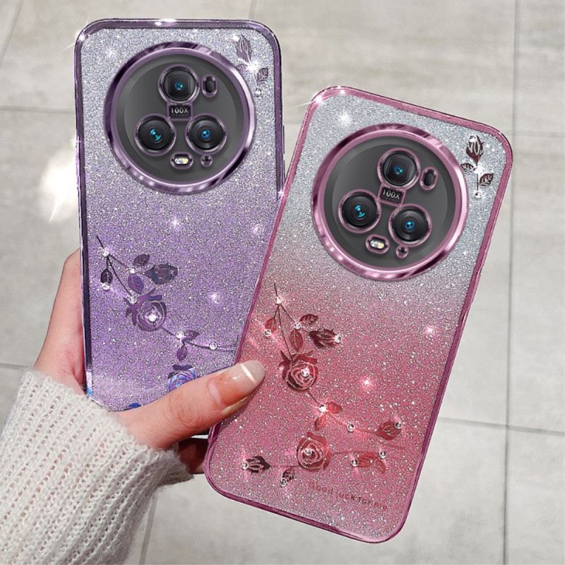 Maskica Honor Magic 5 Pro Ružičaste Šljokice