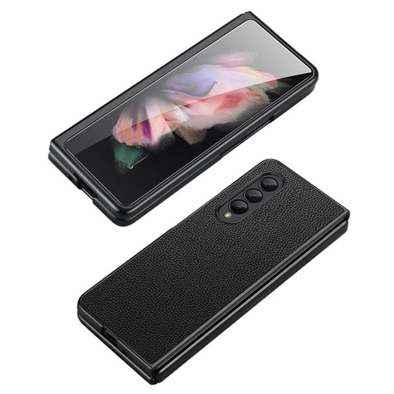 Maskica Samsung Galaxy Z Fold 4 Litchi Prava Koža