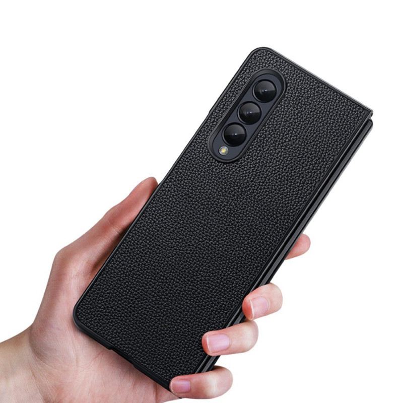 Maskica Samsung Galaxy Z Fold 4 Litchi Prava Koža