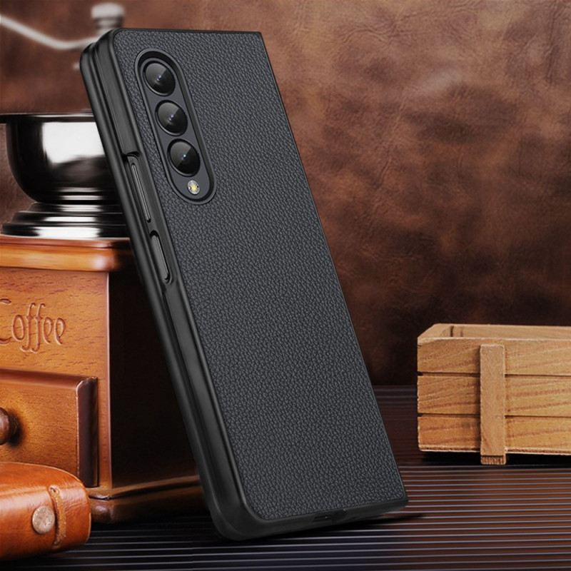 Maskica Samsung Galaxy Z Fold 4 Litchi Prava Koža