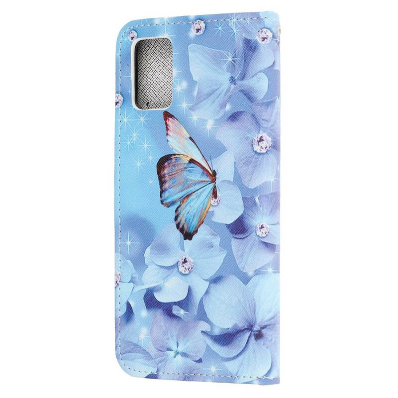 Futrola Samsung Galaxy A41 Dijamantni Leptiri S Remenom