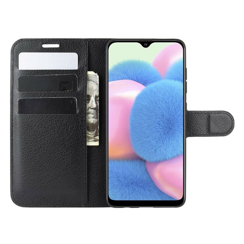 Futrola Samsung Galaxy A41 Klasični Litchi Kožni Efekt
