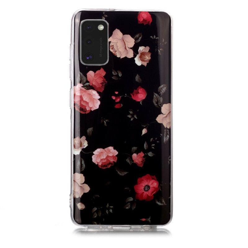 Maskica Samsung Galaxy A41 Fluorescentna Cvjetna Serija