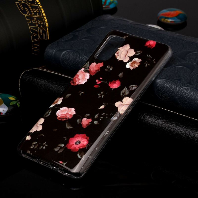 Maskica Samsung Galaxy A41 Fluorescentna Cvjetna Serija