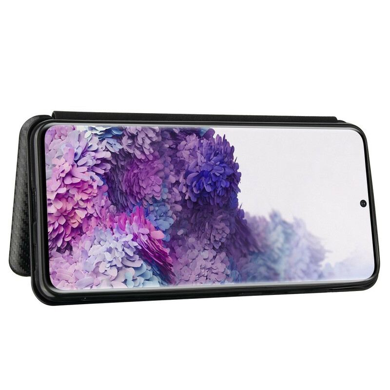Flip Futrola Samsung Galaxy S21 5G Kožna Futrola Karbonska Vlakna
