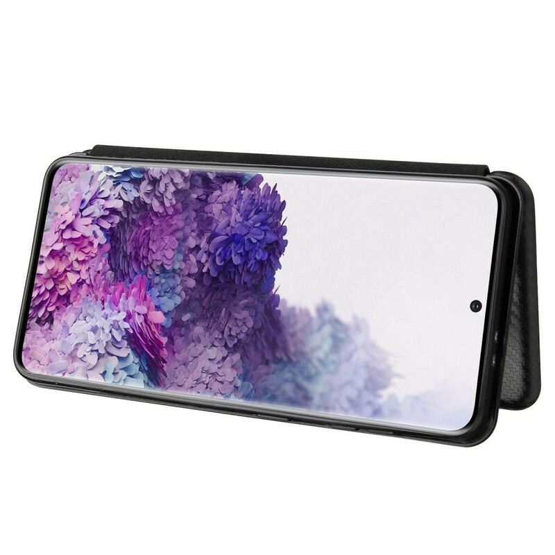 Flip Futrola Samsung Galaxy S21 5G Kožna Futrola Karbonska Vlakna