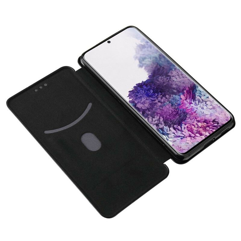 Flip Futrola Samsung Galaxy S21 5G Kožna Futrola Karbonska Vlakna