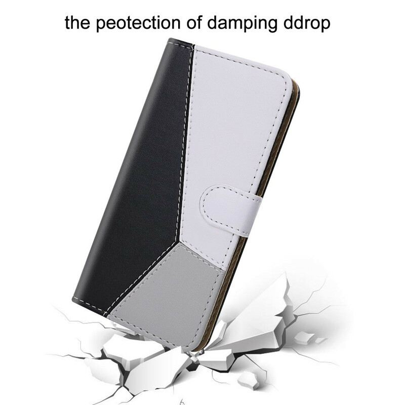 Kožna Futrola Samsung Galaxy S21 5G Trobojni Kožni Efekt