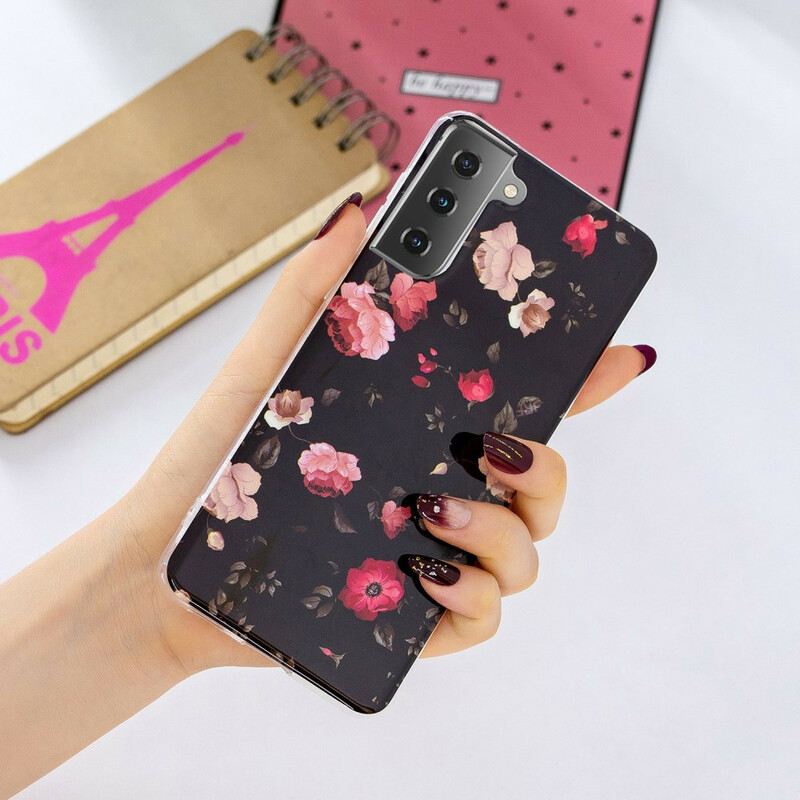 Maskica Samsung Galaxy S21 5G Fluorescentna Cvjetna Serija