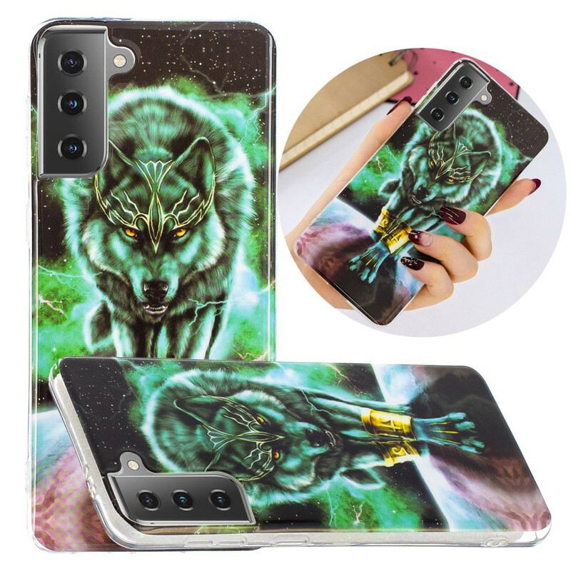 Maskica Samsung Galaxy S21 5G Fluorescentna Vučja Serija