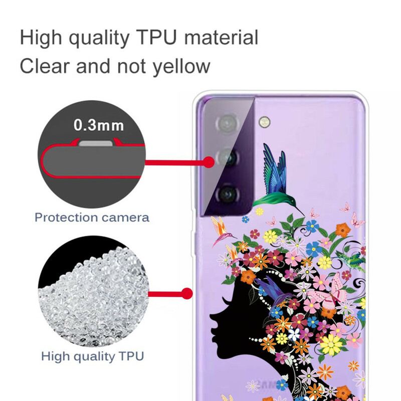 Maskica Samsung Galaxy S21 5G Lijepa Cvjetna Glava