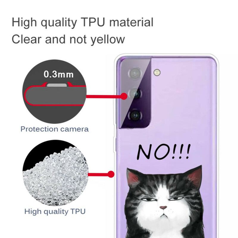 Maskica Samsung Galaxy S21 5G Mačka Koja Kaže Ne