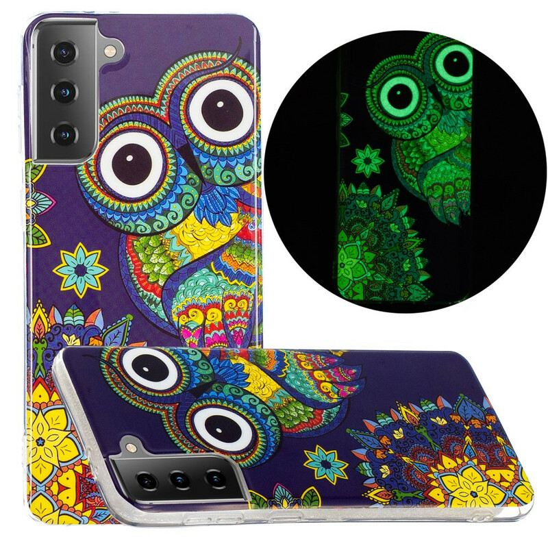 Maskica Samsung Galaxy S21 5G Mandala Fluorescentne Sove