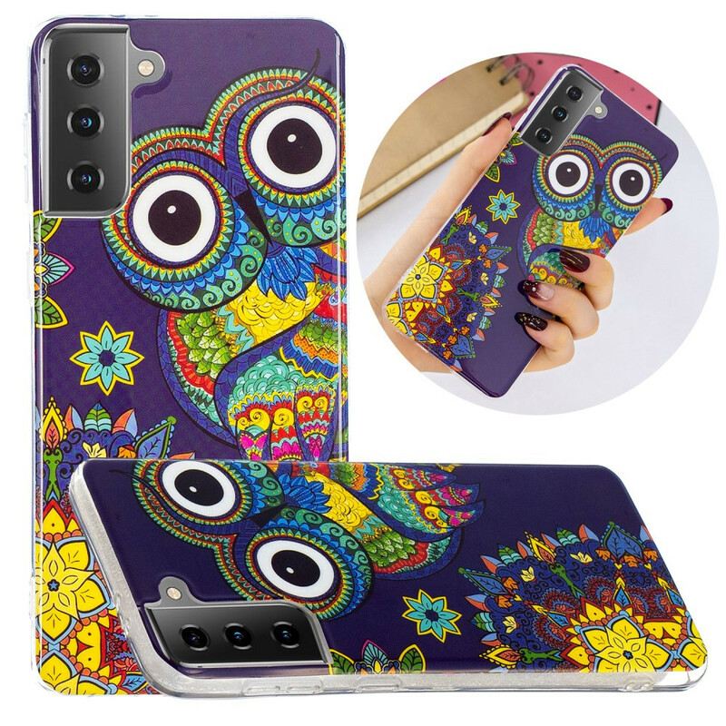 Maskica Samsung Galaxy S21 5G Mandala Fluorescentne Sove