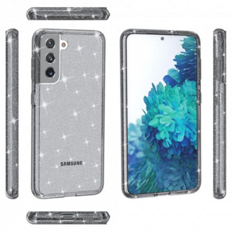 Maskica Samsung Galaxy S21 5G Prozirne Šljokice