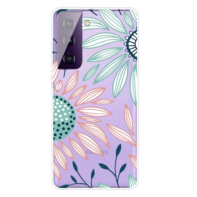 Maskica Samsung Galaxy S21 5G Prozirni Jedan Cvijet