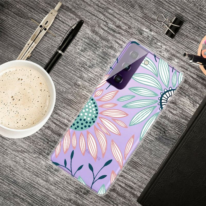 Maskica Samsung Galaxy S21 5G Prozirni Jedan Cvijet
