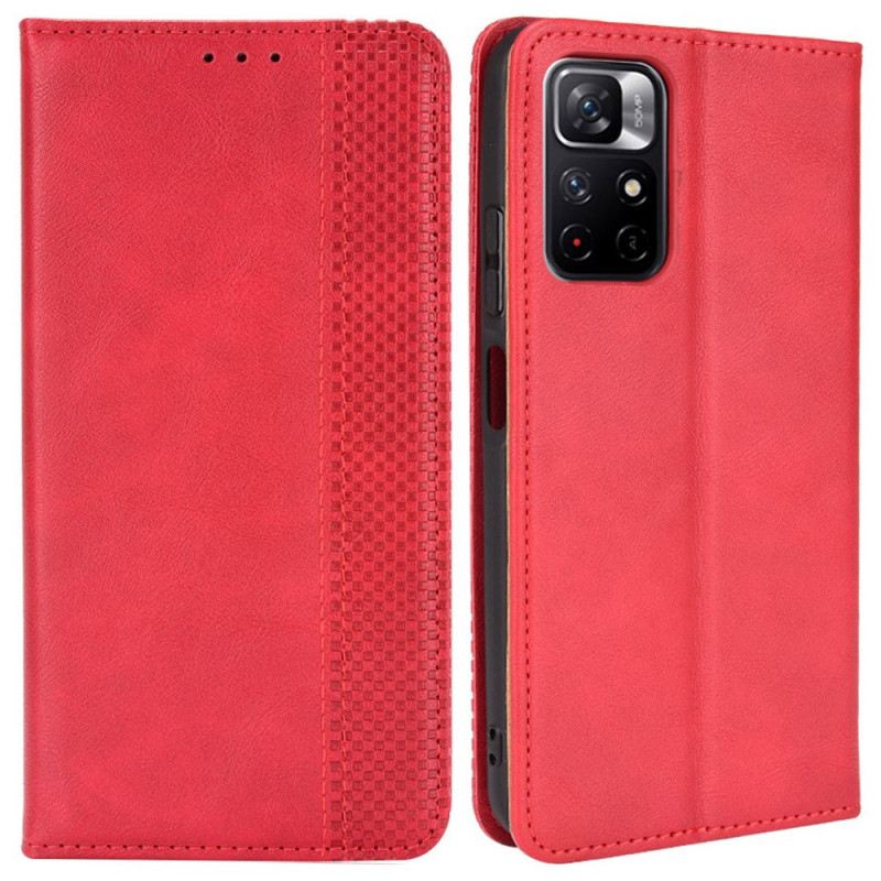 Flip Futrola Poco M4 Pro 5G Kožna Futrola Efekt Stilizirane Vintage Kože