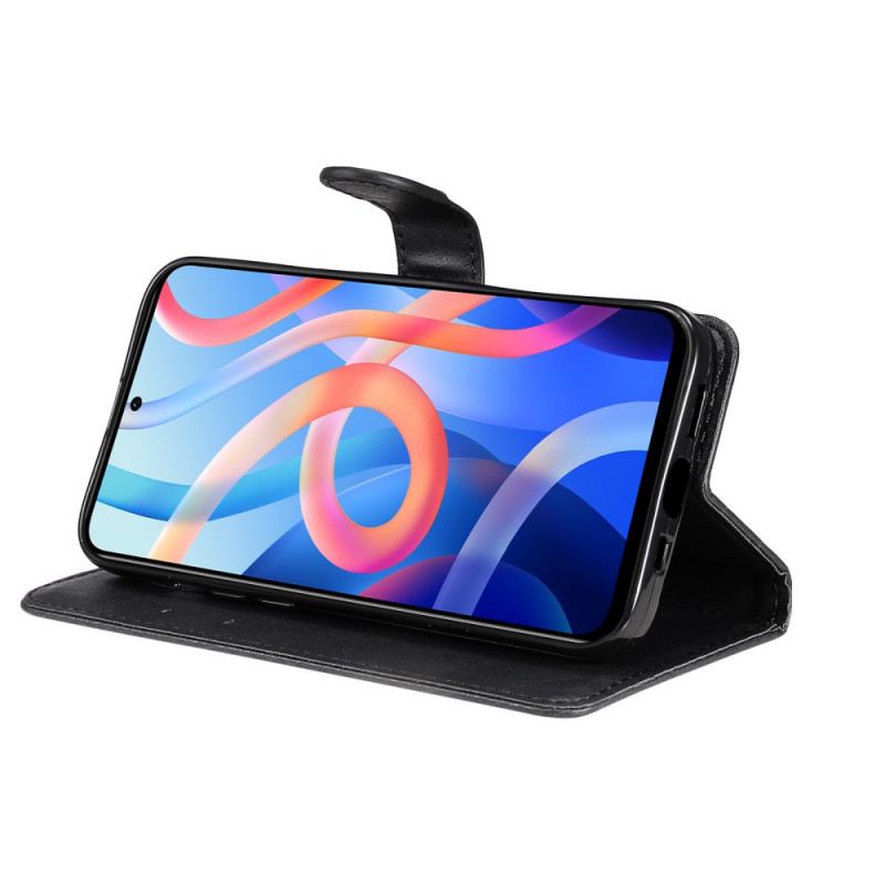 Futrola Poco M4 Pro 5G Efekt Mat Kože S Remenom