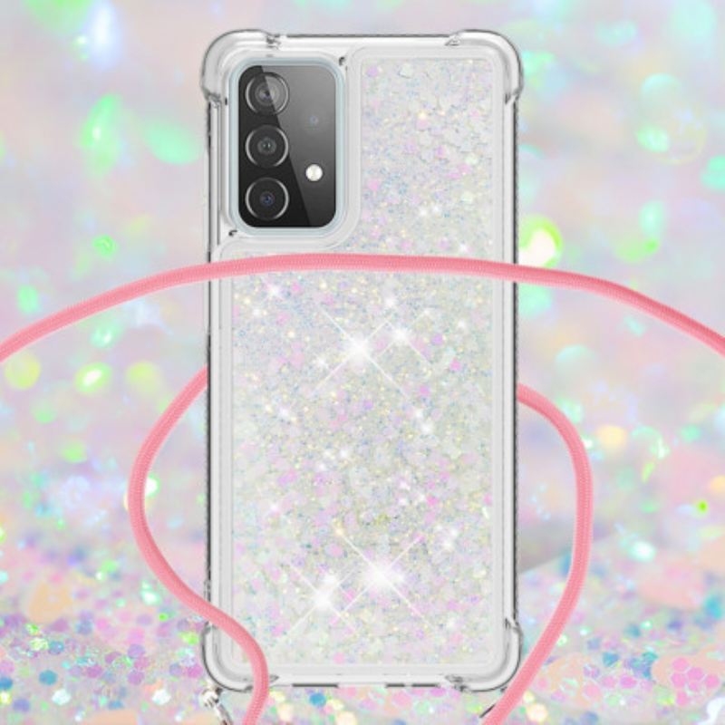 Maskica Samsung Galaxy A52 4G / A52 5G / A52s 5G Šljokice S Uzicom