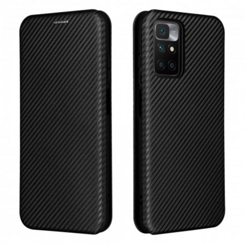 Flip Futrola Xiaomi Redmi 10 Kožna Futrola Karbonski Silikon U Boji