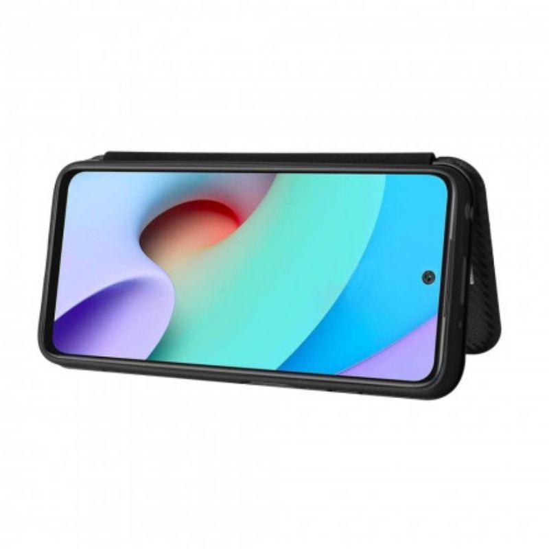 Flip Futrola Xiaomi Redmi 10 Kožna Futrola Karbonski Silikon U Boji