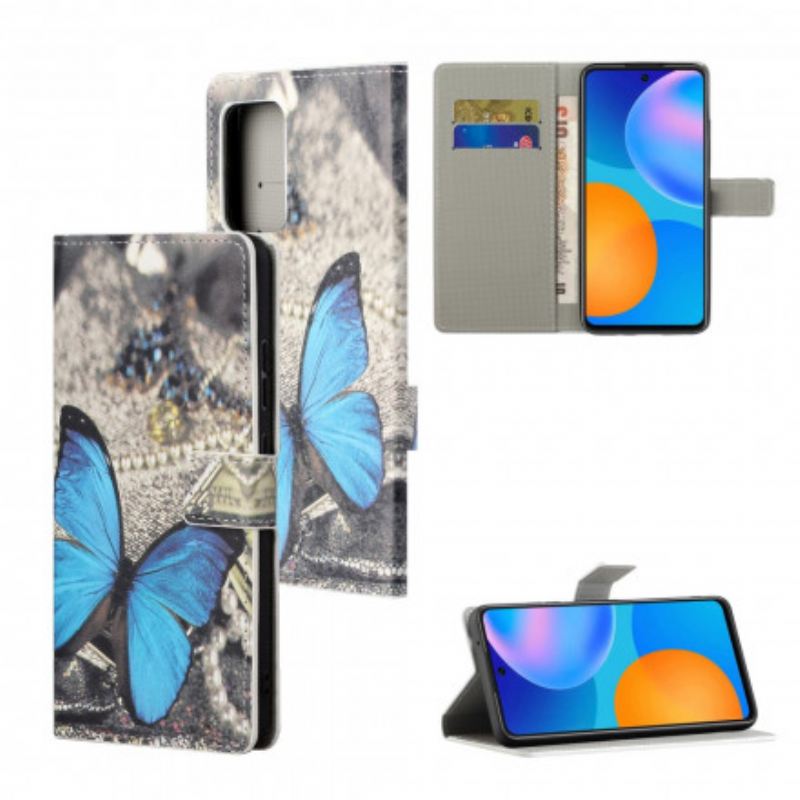 Futrola Xiaomi Redmi 10 Plavi Leptir S Remenom