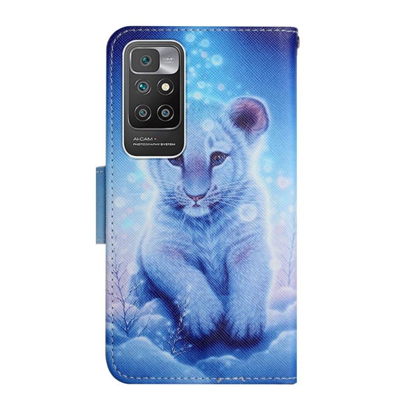 Kožna Futrola Xiaomi Redmi 10 Snježni Tigar