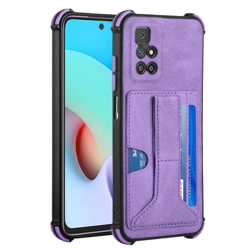 Maskica Xiaomi Redmi 10 Kožni Stalak I Držač Za Kartice