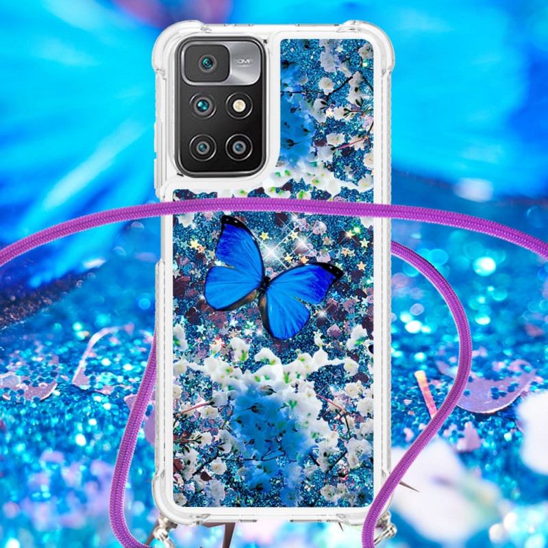 Maskica Xiaomi Redmi 10 Leptiri Sa Šljokicama Na Vezici