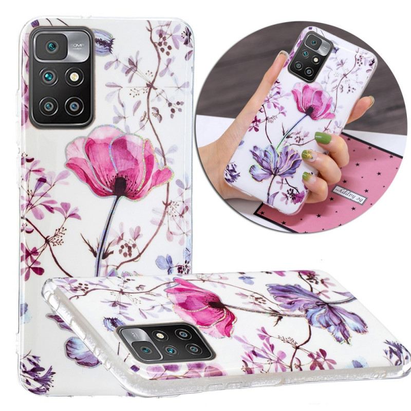 Maskica Xiaomi Redmi 10 Mramorirano Cvijeće