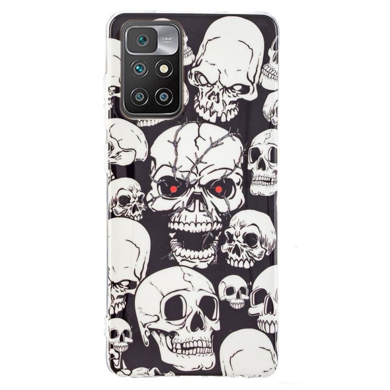 Maskica Xiaomi Redmi 10 Oprez Fluorescentne Lubanje