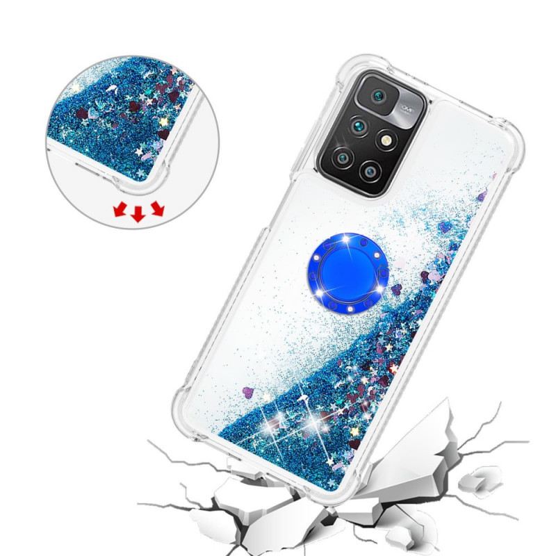 Maskica Xiaomi Redmi 10 Šljokice S Potporom Za Prsten