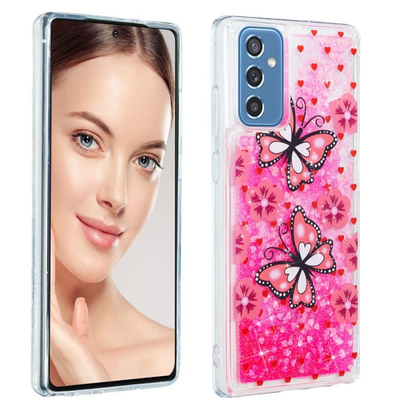 Maskica Samsung Galaxy M52 5G Ružičasti Leptiri