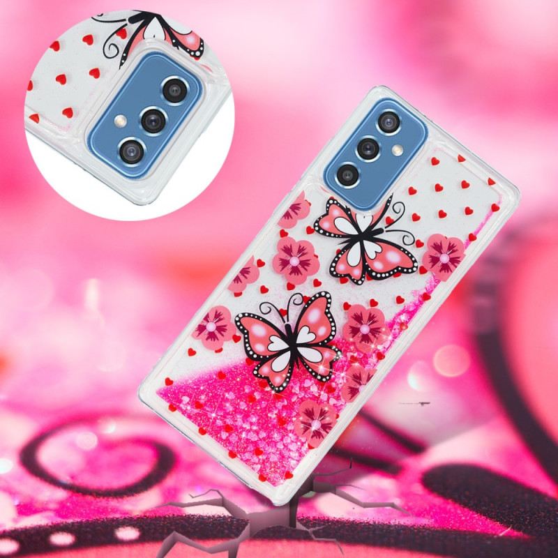 Maskica Samsung Galaxy M52 5G Ružičasti Leptiri